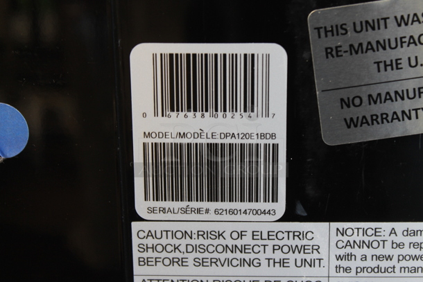 BRAND NEW SCRATCH AND DENT! Danby DPA120E1BDB 12,000 BTU Portable Air Conditioner Dehumidifier Fan. 115 Volts, 1 Phase. Tested and Working! - Image 3 of 4
