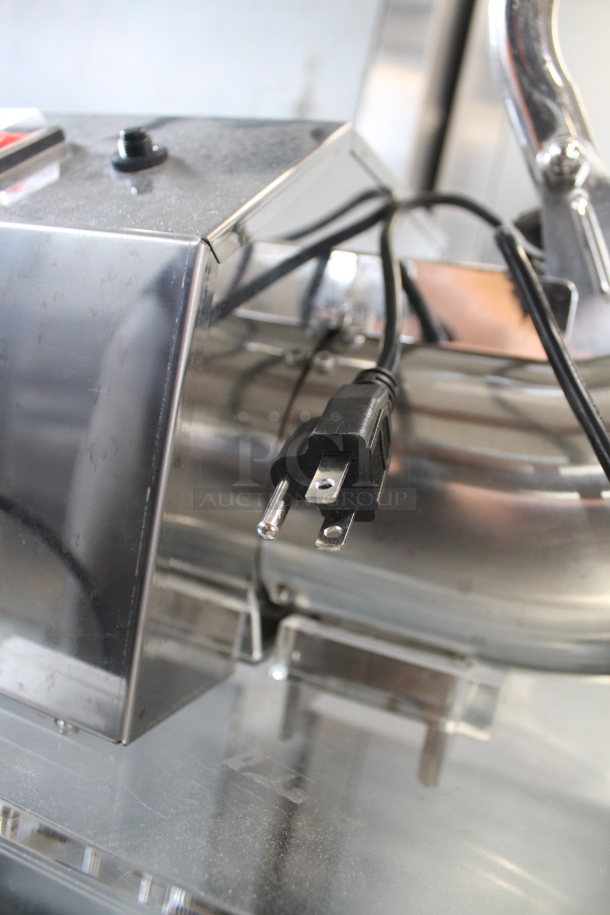 BRAND NEW SCRATCH AND DENT! Carnival King 382SCM250 Stainless Steel Commercial Ice Shaver on Poly Bin. 120 Volts, 1 Phase. Tested and Working! - Image 6 of 6