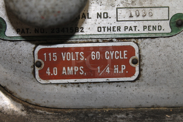 O'Brien Metal Commercial Countertop Vegetable Dicer. 115 Volts, 1 Phase. Cannot Test - Unit Was Previously Hardwired - Image 10 of 11