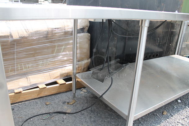 BRAND NEW SCRATCH AND DENT! Stainless Steel Commercial Table w. Bay and Under Shelf. - Image 4 of 5