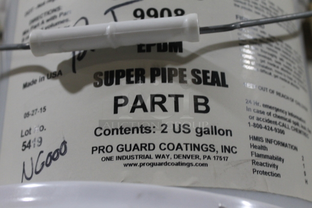 ALL ONE MONEY! FIVE PALLET LOT of Various Items Including Pro Guard Coating Buckets, Metal Tins of Super Pipe Seal. BUYER MUST REMOVE. - Image 3 of 4