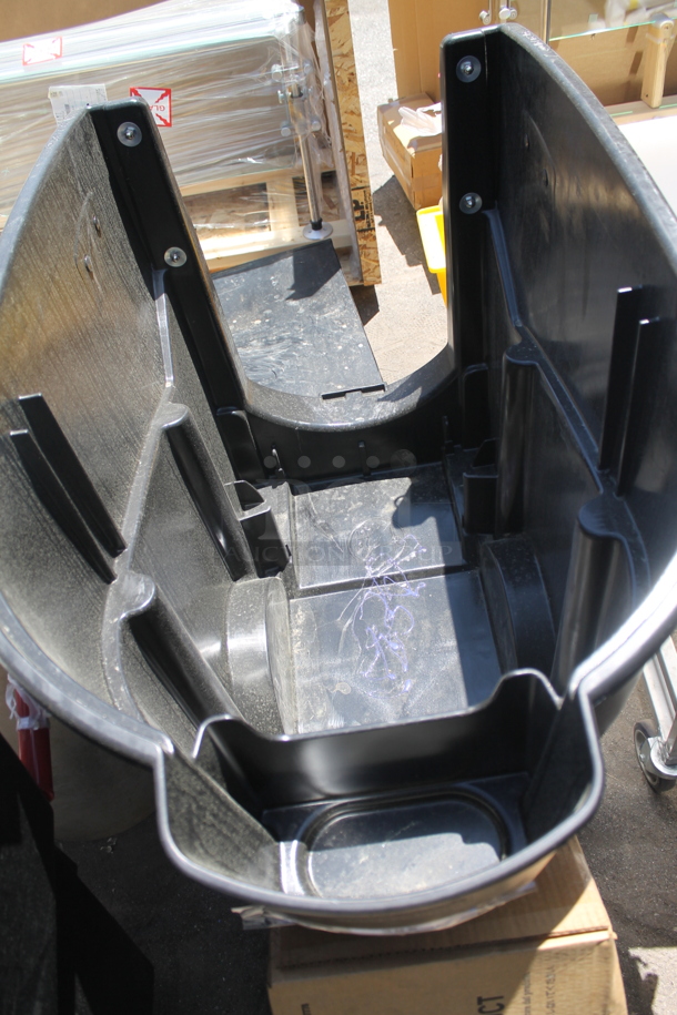 BRAND NEW! Rubbermaid Black Poly Mega Brute Cart on Casters. - Image 4 of 5