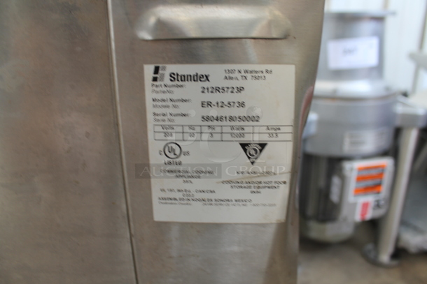 Bakers Pride ER-12-5736 Stainless Steel Commercial Electric Powered Single Deck Pizza Oven w/ Thermostatic Controls. 208 Volts, 3 Phase.  - Image 7 of 8