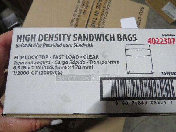 One Open Box Of Sysco 6.5X7 Sandwich Bags