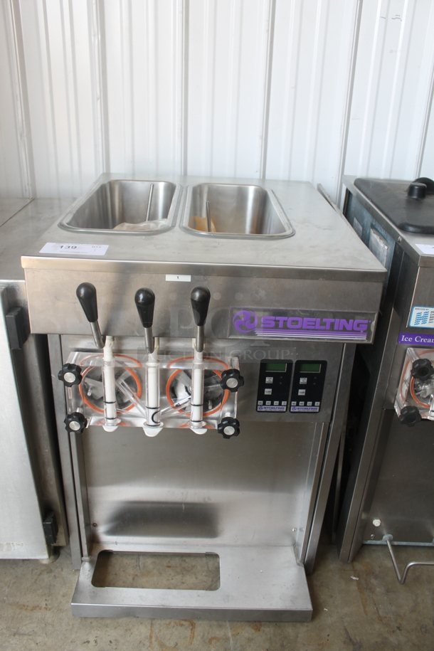 Stoelting Commercial Stainless Steel Countertop Air Cooled Soft Serve Ice Cream Machine With 2 Hoppers. Appears To Be 240 Volt, 1 Phase - Image 1 of 5