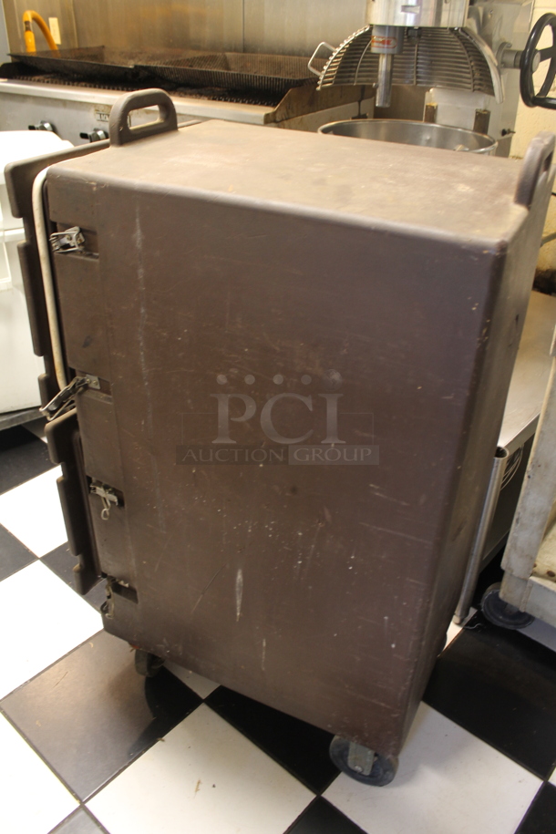 Cambro Brown Poly 2 Door Food Case on Commercial Casters. (kitchen) - Image 2 of 3