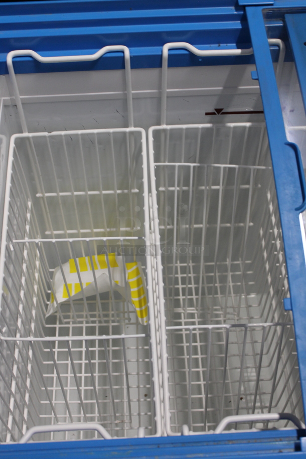 Metal Commercial Floor Style Novelty Ice Cream Freezer Merchandiser w/ Poly Coated Baskets on Commercial Casters. Tested and Working! - Image 3 of 6