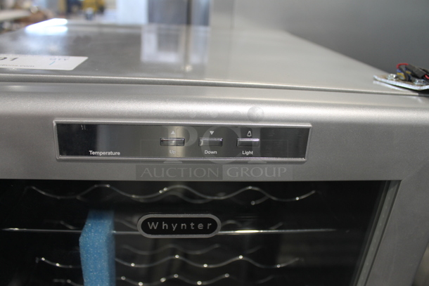 BRAND NEW SCRATCH AND DENT! Whynter WC-16S Stainless Steel Commercial Mini 16 Bottle Capacity Wine Chiller Merchandiser. 115 Volts, 1 Phase. Tested and Working! - Image 4 of 8