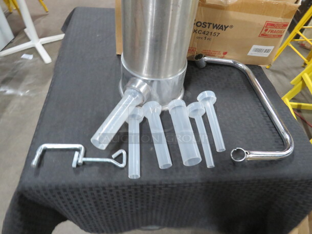 One Analin Stainless Steel 10lb Sausage Stuffer, Meat Filler. Model# KC42157. - Image 3 of 4