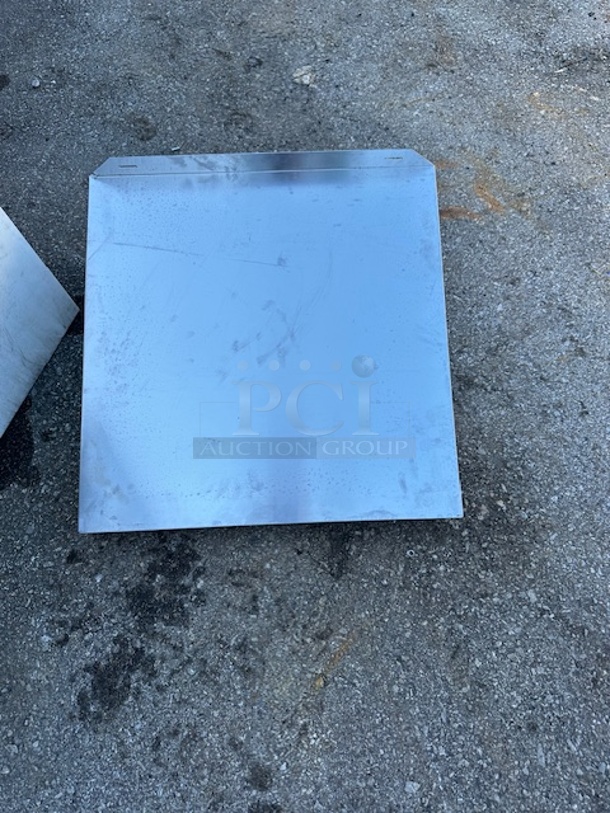 One Stainless Steel Wall Mount Shelf With Brackets. 24X24X14 - Image 1 of 1