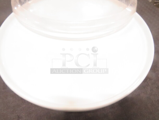 One 12 Inch CAC Display Ceramic Plate With Poly Dome Lid. - Image 2 of 2
