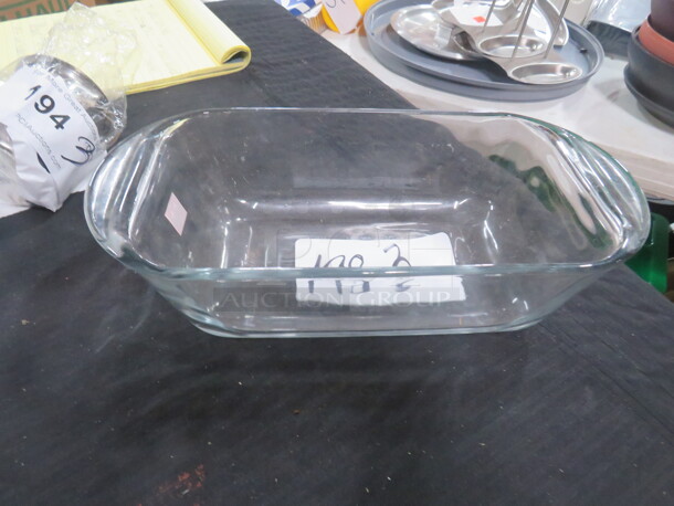 Glass Loaf Pan. 11.5X5.5X3. 3XBID