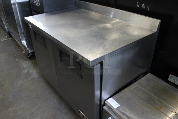 True TWT-48 ENERGY STAR Stainless Steel Commercial 2 Door Work Top Cooler on Commercial Casters. 115 Volts, 1 Phase. Tested and Powers On But Does Not Get Cold - Image 2 of 7