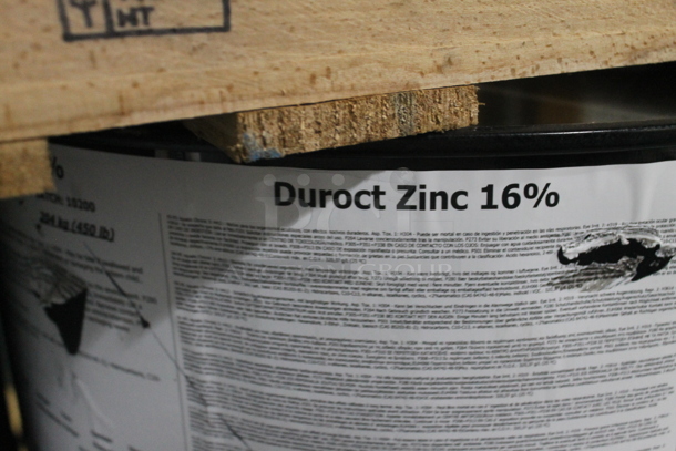 ALL ONE MONEY! PALLET LOT of 5 Duroct Zinc 16% Metal Barrels. BUYER MUST REMOVE. - Image 4 of 7
