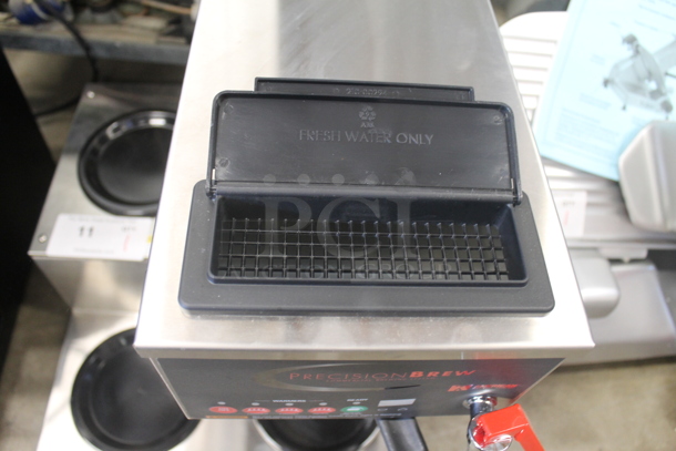 BRAND NEW SCRATCH AND DENT! 2020 Grindmaster-Cecilware B-3WL Commercial Stainless Steel Electric Countertop Precision Coffee Brewer With 3 Warmers. 120/208-240V, 1 Phase.   - Image 7 of 10