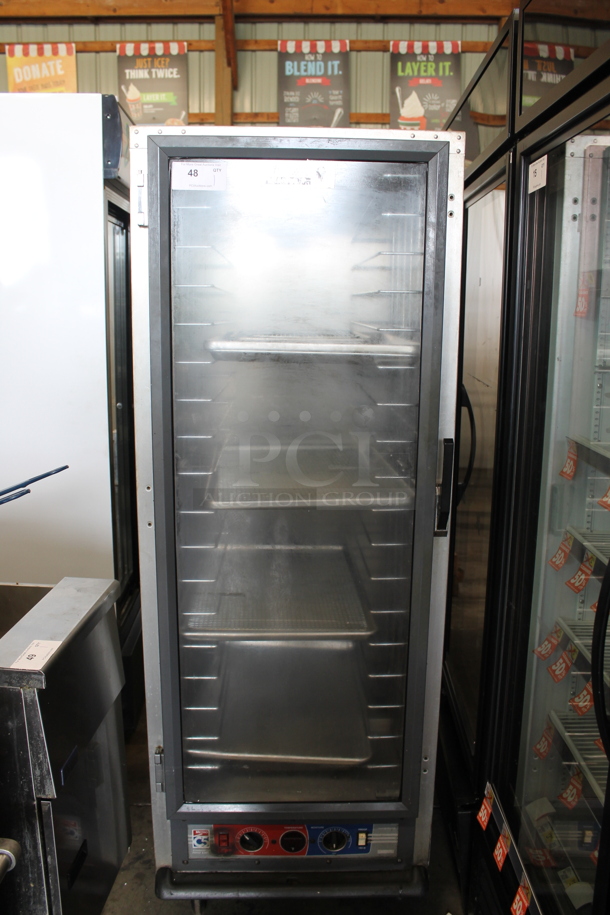Metro Metal Commercial Single Door Reach In Warming Cabinet on Commercial Casters. Tested and Working!  - Image 1 of 5