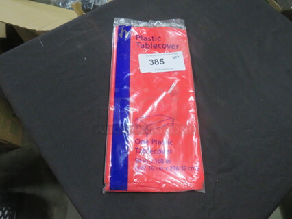 54X108 Plastic Table Cloths. 9XBID