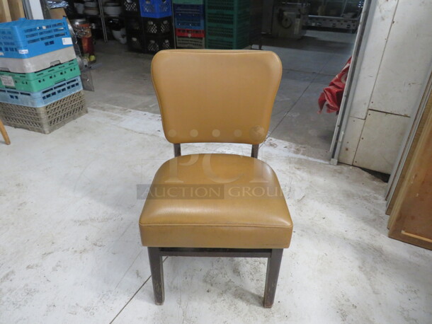 Wooden Chair With Cushioned Seat And Back. 4XBID - Image 1 of 2