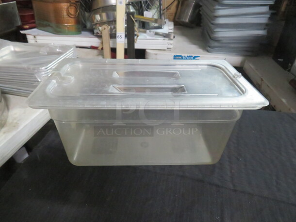 1/3 Size 6 Inch Deep Food Storage Container With Lid. 2XBID - Image 1 of 1