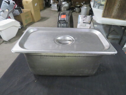 1/3 Size 6 Inch Deep Hotel Pan With Lid. 3XBID