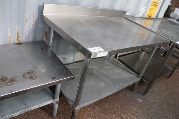 Stainless Steel Table w/ Metal Under Shelf and Back Splash. - Image 2 of 4