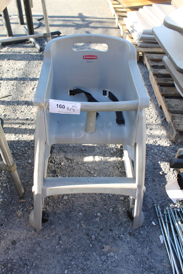 4 Rubbermaid Gray Poly High Chairs. 4 Times Your Bid! - Image 3 of 4