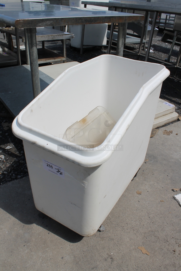White Poly Ingredient Bin on Commercial Casters. - Image 2 of 5