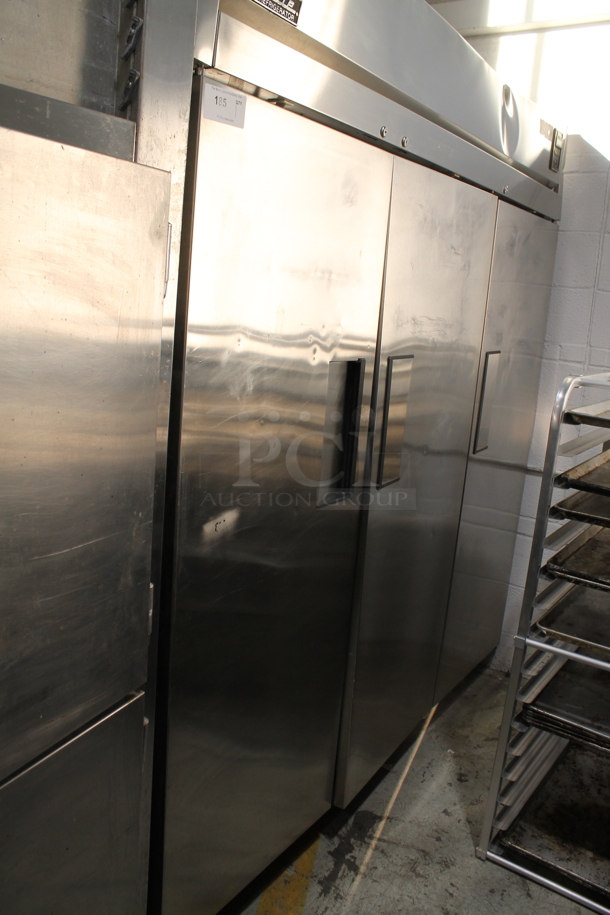 True TA3R-3S Stainless Steel Commercial 3 Door Reach In Cooler on Commercial Casters. 115 Volts, 1 Phase. Tested and Working! - Image 2 of 6