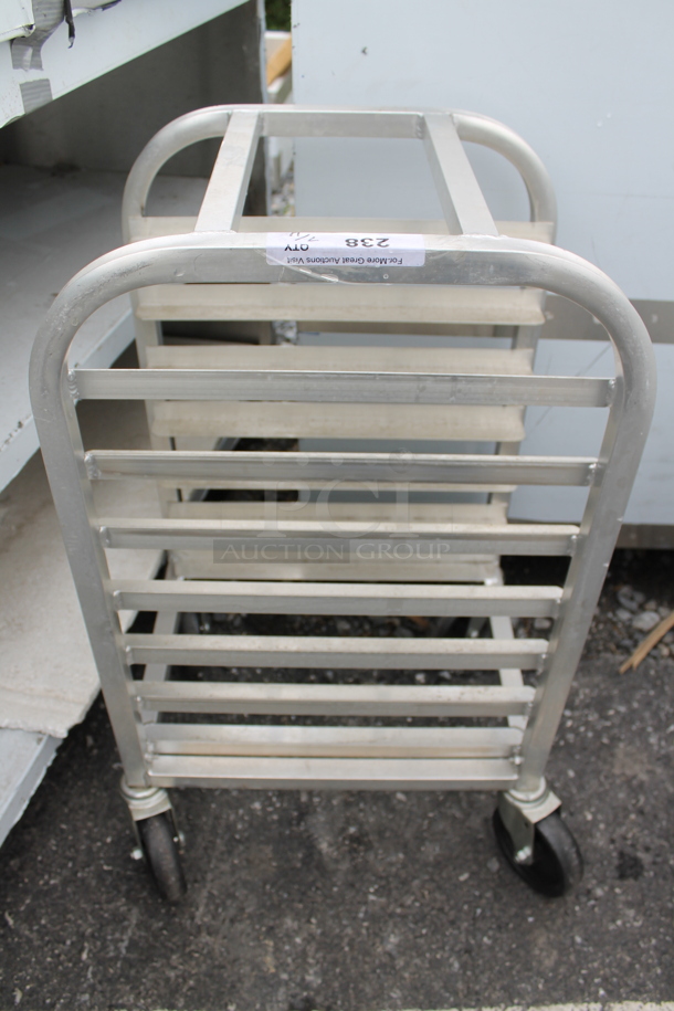 Channel Metal Commercial Pan Transport Rack on Commercial Casters.  - Image 5 of 5