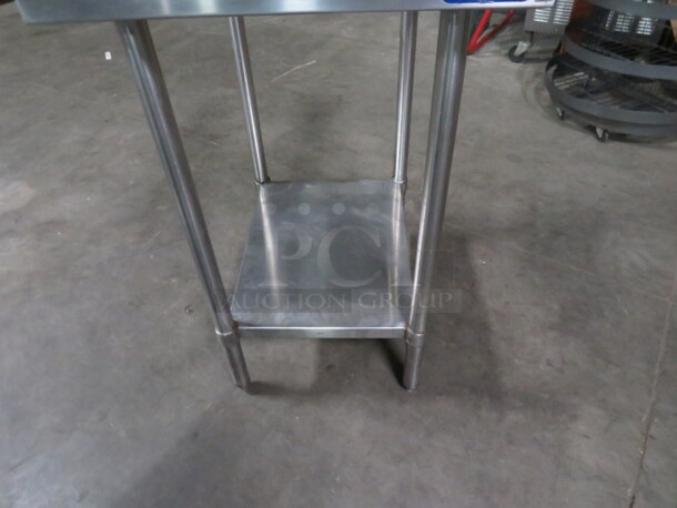One Stainless Steel table With Stainless Under Shelf, With Cut Out. 30X24X38 - Image 3 of 4