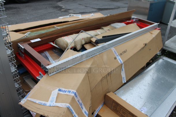 ALL ONE MONEY! PALLET LOT of BRAND NEW SCRATCH AND DENT Pieces to Wood Pattern and Metal Racking - Image 2 of 4