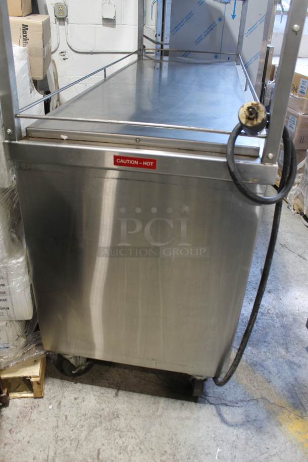 Stainless Steel Commercial Portable Warming Buffet Station w/ Sneeze Guard on Commercial Casters. Cannot Test Due To Plug Style - Image 9 of 9
