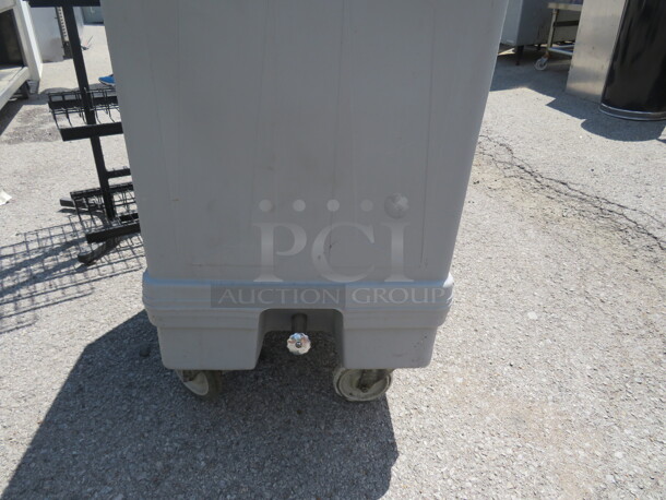 One Ice Transport With Drain On Casters. 18X27X33 - Image 2 of 2
