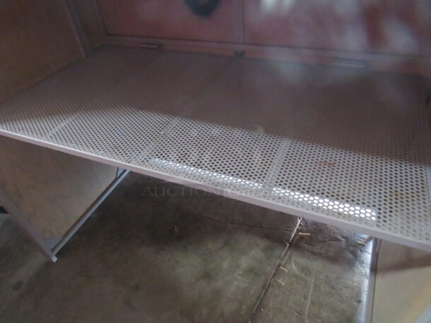 One Wooden Hostess Stand With 1 Metal Shelf. 48X28X42 - Image 3 of 3