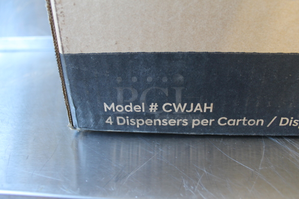 Box of 4 BRAND NEW! Coastwide J Series CWJAH White Poly Hand Sanitizer Dispensers. - Image 5 of 5