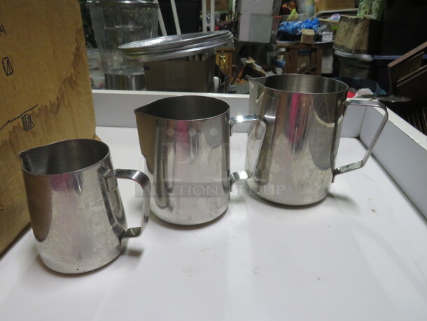 Assorted Size Frothing Pitcher. 3XBID