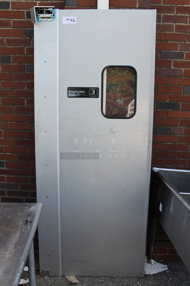 Metal Commercial Swinging Kitchen Door. - Image 1 of 2