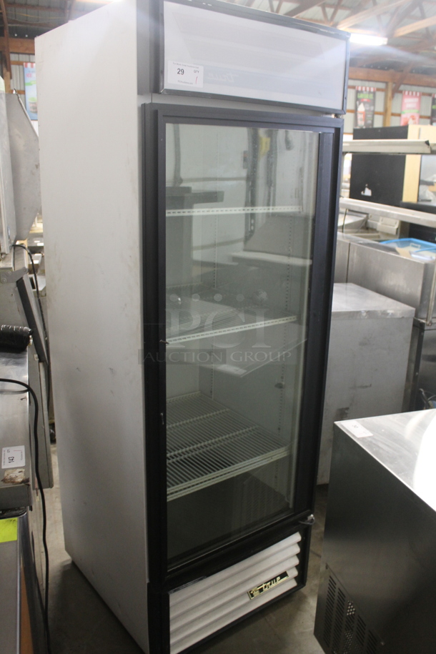 True GDM-23 Metal Commercial Single Door Reach In Cooler Merchandiser w/ Poly Coated Racks. 115 Volts, 1 Phase. Tested and Powers On But Does Not Get Cold - Image 2 of 7