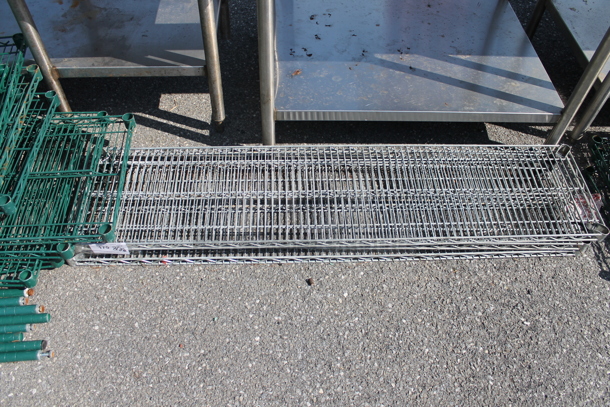 ALL ONE MONEY! Lot of 3 Gray Finish Wire Shelves. - Image 1 of 2