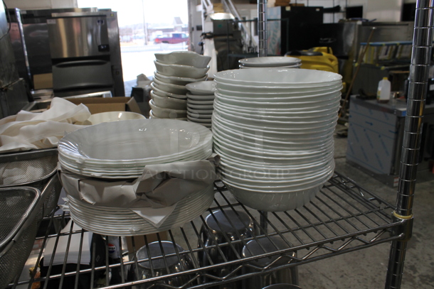 ALL ONE MONEY! Metro Lot of Various Items Including Stainless Steel Ice Buckets, Dishes and Glasses. Metro Shelf Not Included. - Image 9 of 9