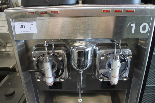 2013 Taylor 342D-27 Stainless Steel Commercial Floor Style Air Cooled 2 Flavor Frozen Beverage Machine w/ Drink Mixer Attachment on Commercial Casters. 208-230 Volts, 1 Phase. - Image 3 of 8