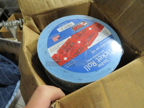 One Box Of Assorted Ticket Rolls. - Image 1 of 1