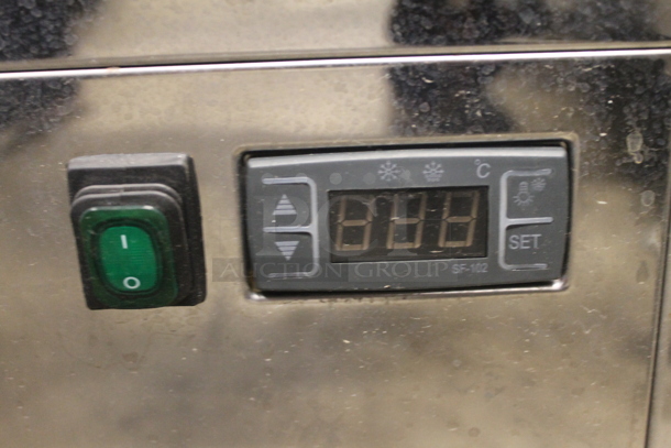 Marchia MHS220 Stainless Steel Commercial Reach In Grab N Go Merchandiser w/ Metal Shelves on Commercial Casters. 220 Volts, 1 Phase.  - Image 7 of 8