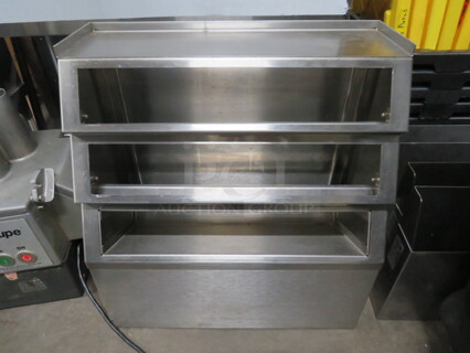 One Stainless Steel Organizer. 22.5X12X24