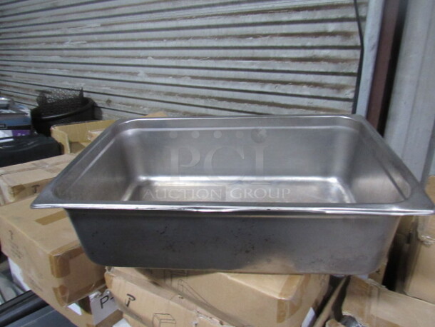 One Full Size 6 Inch Deep Hotel Pan. 