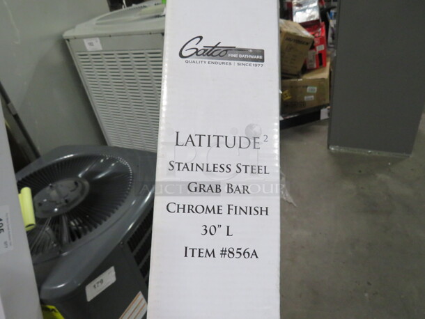 One NEW Latitude Stainless Steel 30 Inch Chrome Finish Grab Bar.  - Image 1 of 1