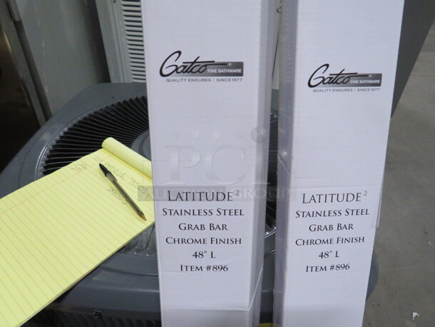 One NEW Latitude Stainless Steel 48 Inch Chrome Finish Grab Bar.  - Image 1 of 1