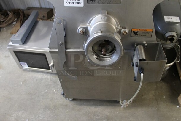 2016 Hobart MG2032 Metal Commercial Floor Style Electric Powered Meat Mixer Grinder w/ Foot Pedal on Commercial Casters. 208 Volts, 3 Phase. - Image 2 of 5