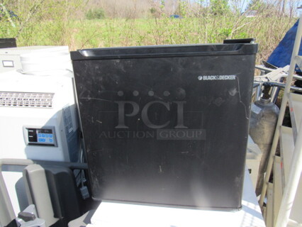 One Black And Decker Refrigerator. 120 Volt. Model# BCFA17B. 19X18X20.  Working