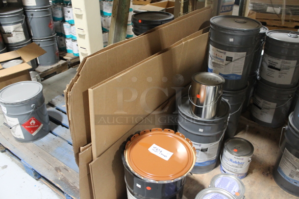 ALL ONE MONEY! TWO PALLET LOT of Various Items Including Pro Guard Liquid Rubber and Cardboard. BUYER MUST REMOVE. - Image 3 of 5